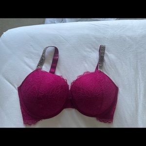 victoria secret very sexy push up bling/shine strap bra